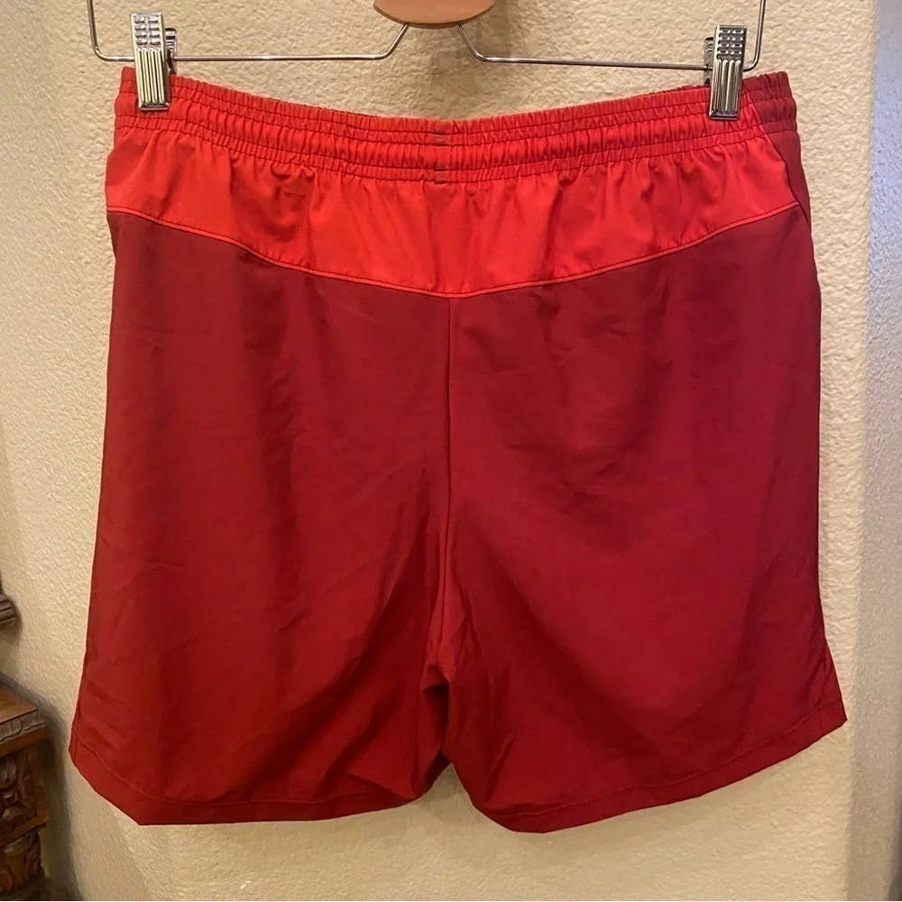 VOLER Men Red Orange Athletic Lined Shorts Size Large